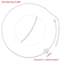 Detailed 2.0mm silver-colored twisted rope chain with 445mm length and 50mm extension - VL486 Silver Necklace