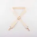 Adjustable beige nylon bag strap with gold metal hooks and hardware replacement - Off White