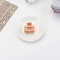 Chic orange and white checkerboard pattern acrylic hair claw clip for women - Orange