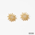 Goldene Sonnenblumen-Ohrstecker aus 316L Edelstahl mit glitzernden Zirkonsteinen - Goldene Sonnenblume Ohrstecker (KD3389)