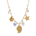 Collier Coquillage en Corde Jaune