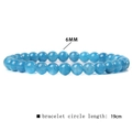 Detail of 6mm lapis lazuli beads bracelet with 19cm length and smooth polished texture - 6mm/Pack / Faux Apatite Angelite