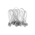 Silver braided phone lanyards with metal ring connectors for DIY jewelry making - Silver