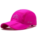 Foldable rose red quick-dry outdoor baseball cap with UPF 50+ sun protection - Adjustable / Rose Red