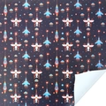 Carta regalo a tema spazio pixel retrò con motivi cosmici per bambini maschi - Aereo Pixel