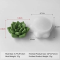 Succulent cactus silicone mold with dimensions 6.7x5.8x3.5cm for DIY resin and candle making - Succulent J-1244