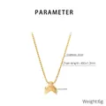 Detail of golden stainless steel fishtail necklace with precise size and weight parameters - O-Chain Style (KN298854-Z)