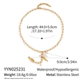 Gedetailleerde afmetingen voor gouden roestvrijstalen ketting met schelp en parel - Goudvis en Conch Parel Stijl (YYN025231)