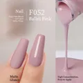 Plant-based gel nail polish in Ballet Pink F052 with matte and glossy finish - F052 Ballet Pink