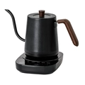 Smart temperature control gooseneck kettle in black finish with elegant wood grain handle - Type A Black Wood Grain Handle CN Plug 220V
