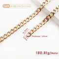 Catena cubana piatta dorata per borse 16,5x12mm con filo di 3mm di diametro - H16NK-3.0x12x16.5mm / Oro