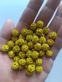Handvoll gelbe 8mm Ton-Strassperlen für DIY Shamballa-Schmuckherstellung - Zitronengelb