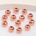 Detail von 14k vergoldeten strukturierten Perlen mit Spiralschnitt für DIY-Schmuckherstellung - 5mm / Roségold