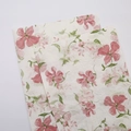 White tissue paper with pink floral pattern for flower wrapping and gift packaging - 50*68cm / Cherry Blossom Sydney Paper [Red]