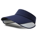 Navy blue sun visor with retractable extended side wings for outdoor UV protection - Adjustable / Navy Blue