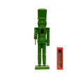 38cm solid wood nutcracker in bright green finish with matching red display gift box - 38cm / Green King (TN3840)