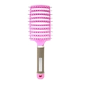 Vented boar bristle hair brush in bright pink for professional salon styling - Without Boar Bristle / Pink Without Bristles