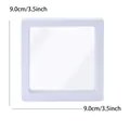 Espositore quadrato bianco da 9cm con pellicola PE sospesa per gioielli e oggetti preziosi - Scatola di Sospensione 9x9cm / Bianco