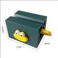 Groene handmatige tandpasta-uitknijper met eend-ontwerp, compacte ABS-badkameraccessoire - Cartoon Grote Mond Donkerblauw + Geel