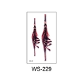 Waterproof Halloween temporary tattoo sticker with zipper and muscle wound design WS-229 - Zipper Muscle (WS229)