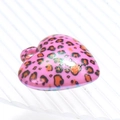 Herzanhänger mit rosa Leopardenmuster und UV-Beschichtung für DIY-Schmuckherstellung - Rosenroter Leopard