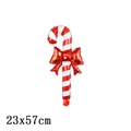 Candy cane foil balloon for Christmas with red and white stripes and a bow tie - Christmas Bow Candy Cane Stick Red
