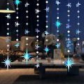 Holografische ster- en cirkelslinger voor hangende feestversiering en bruiloftsdecor - 3M 4-punts ster en cirkel iriserend
