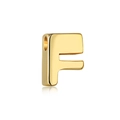 Polished golden letter F alphabet pendant crafted in high-quality S925 silver - Gold DY130010 (F)