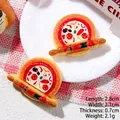 Miniature resin pizza charm for DIY crafts and fridge magnets, size 2.8 by 2.1 cm - Rolling Pin Pizza