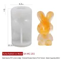 DIY silicone rabbit ice mold with orange jelly outcome and detailed dimensions - Coco Rabbit Ice Mold MC-201