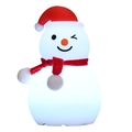Glow-in-the-dark snowman silicone night light with red hat and scarf decoration - White Light (3 Brightness Levels)