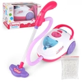Pink and white toy vacuum cleaner set with accessories and colorful packaging box - 0652# Purple Vacuum Small Box