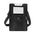 Schwarze Kosmetiktasche mit großem Sichtfenster und verstellbarem Schultergurt - Kleine Umhängetasche