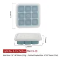 Bac à glaçons en silicone bleu clair avec neuf compartiments en forme de patte de chat - 9 Grilles (DM-15-18)