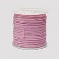 Detail of 0.8mm pink nylon cord spool for DIY jewelry making and braided bracelets - Color 93 Pink