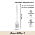Pennello in silicone bianco per pappe, strumento da forno resistente da 21cm - Pennello per olio piccolo in un unico pezzo / Bianco Sporco