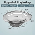 Grey sitz bath basin in thickened transparent plastic with ergonomic scale markings - Second Gen Classic / Transparent Grey