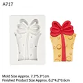 Silikonform für DIY Geschenkboxen mit Schleife für Seife und Fondant in Weiß - 3# Geschenkbox / Grau
