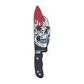 Halloween bloody acrylic cleaver knife pendant with skull print for DIY earring making - Skull Bloody Knife