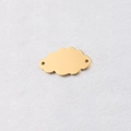 Close-up of golden cloud-shaped stainless steel pendant with a polished mirror finish - MP206 Double Hole Style (MP206) / Gold