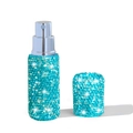 Turquoise rhinestone vacuum spray perfume bottle 10ml with silver pump head - 10ml / Light Blue Zirconia
