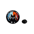 Cute black cat enamel pin with I DO WHAT I WANT text and butterfly clutch - I Do What I Want Black Cat (CZ0851-3)