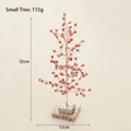 Red acrylic berry Christmas tree with glitter base and dimensions 32cm by 15cm - Red Small Tree (32*15cm/115g)