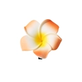 Sweet orange and yellow gradient frangipani hair clip for tropical beach vacation - 6cm / Orange