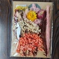 DIY dried flower material pack with yellow strawflower and pink hydrangea for crafts - Flower Pack No.27