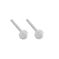 Minimalist S925 sterling silver ball stud earrings with matte frosted finish texture - 3mm Frosted Studs