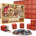 Puzzle de l'Avent de Noël de 1008 pièces en 24 boîtes, design Atelier du Père Noël - Style sd50 (70x50cm)