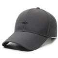 Dark grey breathable baseball cap with laser-cut holes and sport mountain logo - Adjustable / Dark Gray
