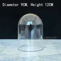 Clear acrylic cylinder display dome with round top, 9cm diameter and 12cm height - 9*12CM Plastic Dome