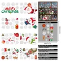 8-sheet Christmas static window decals set with Santa, snowman and snowflake designs - Deluxe Christmas Elements 8 Sheets (20*30cm*8)